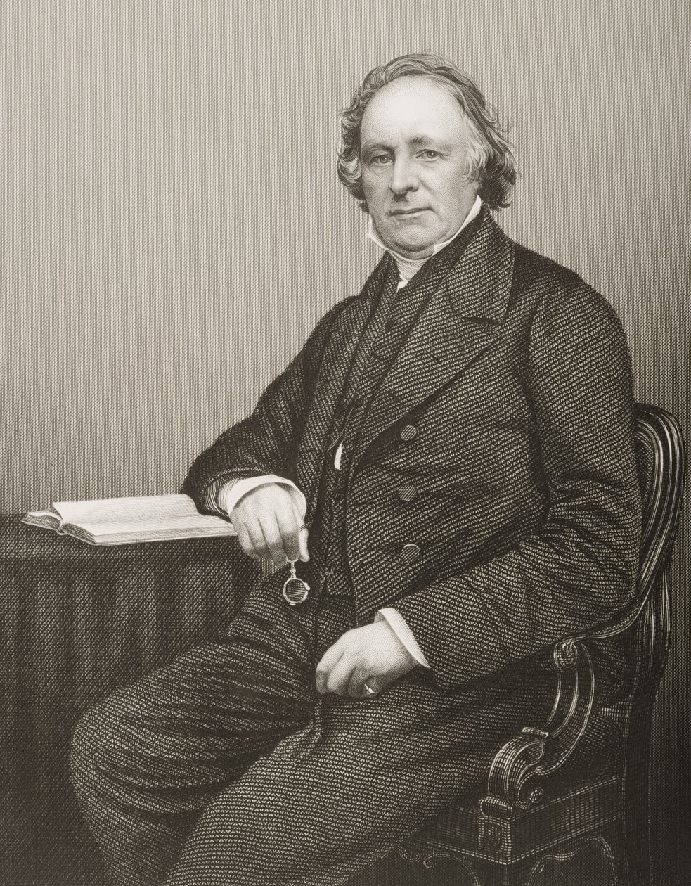 Thomas Binney (1798-1874) gravert av DJ Pound fra et fotografi, fra 'The Drawing-Room of Eminent Personages, Volume 2', publisert i London, 1860 av John Jabez Edwin Paisley Mayall