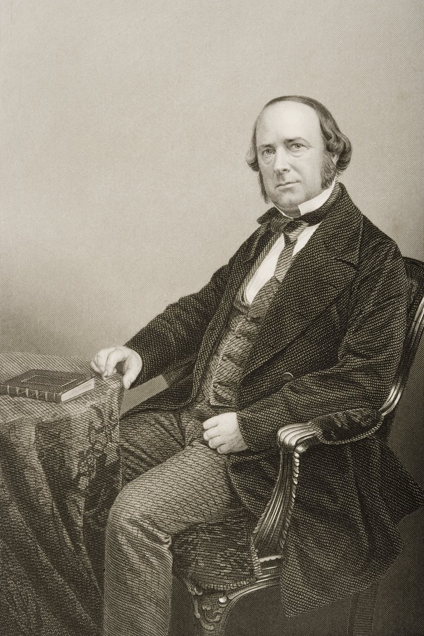 Thomas Wright (1810-77) gravert av D.J. Pund fra et fotografi, fra 