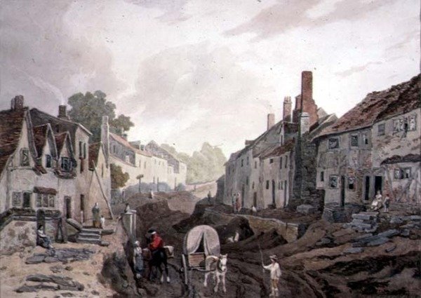 Gatescene, Erith, Kent av John James Chalon