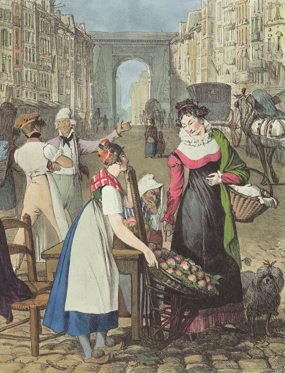 Den lille fruktselgeren, 1822 av John James Chalon