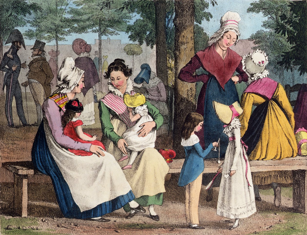 Barnepikene, 1820 av John James Chalon