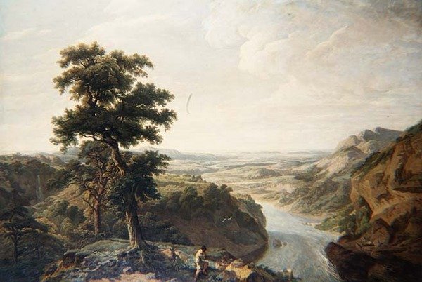 Elven Severn, med utsikt mot havet av John James Chalon