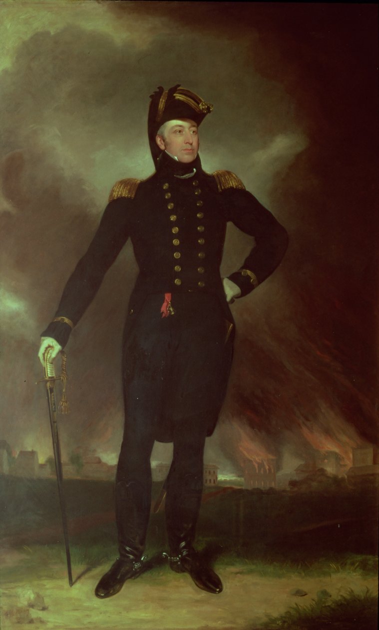 Portrett av Sir George Cockburn (1772-1853), 1851 av John James Halls