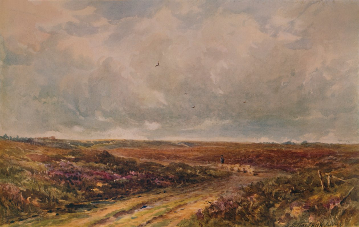 Stormy Day on a Surrey Common, 1800- og 1900-tallet, 1935 av John Jessop Hardwick