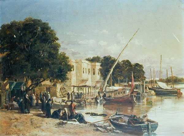 På Mahmoudieh-kanalen, Alexandria av John Jnr. Varley