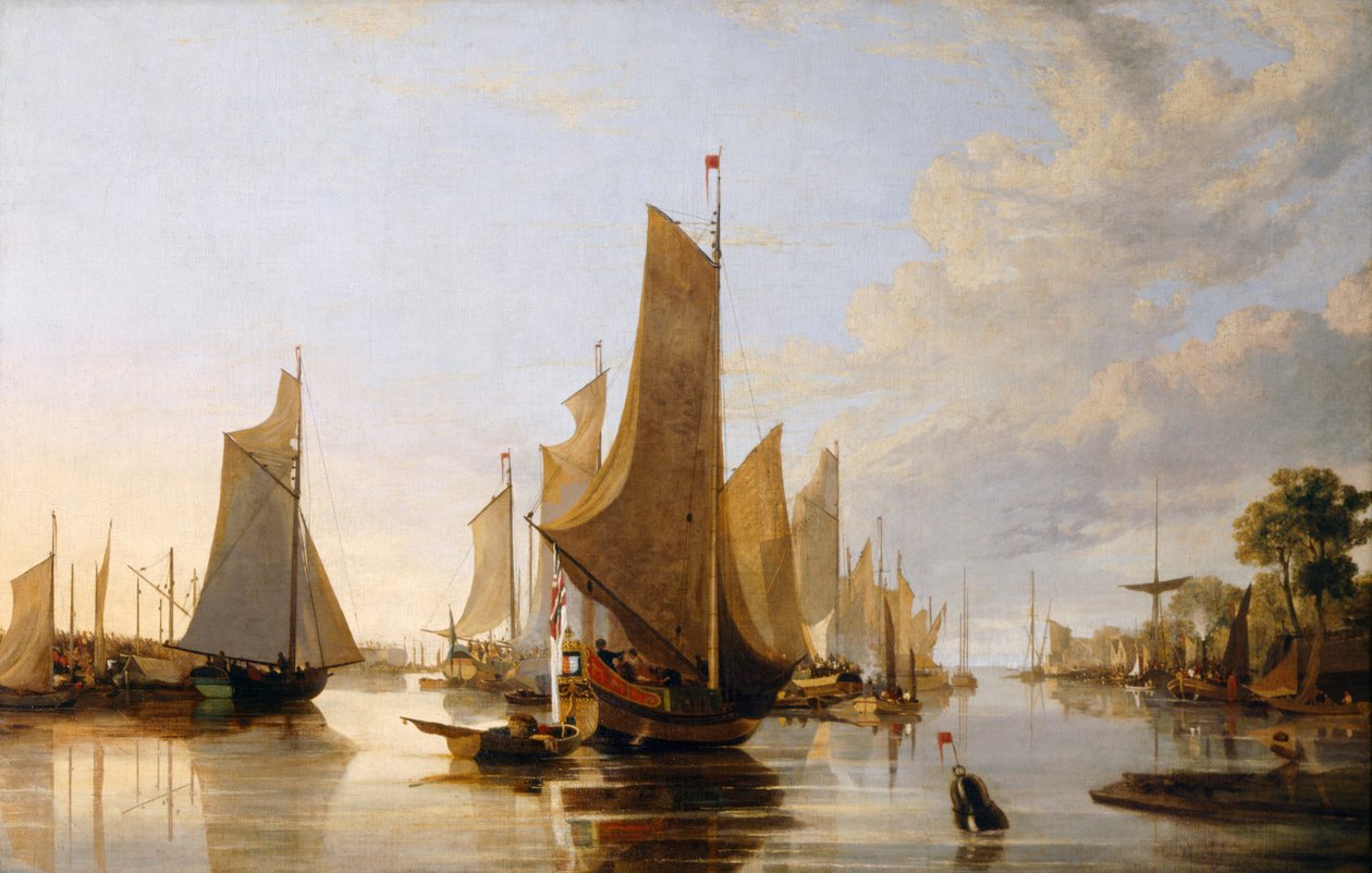 The Yarmouth Water Frolic, ca. 1821 (olje på lerret) av John & John Berney (1794 1842) Crome