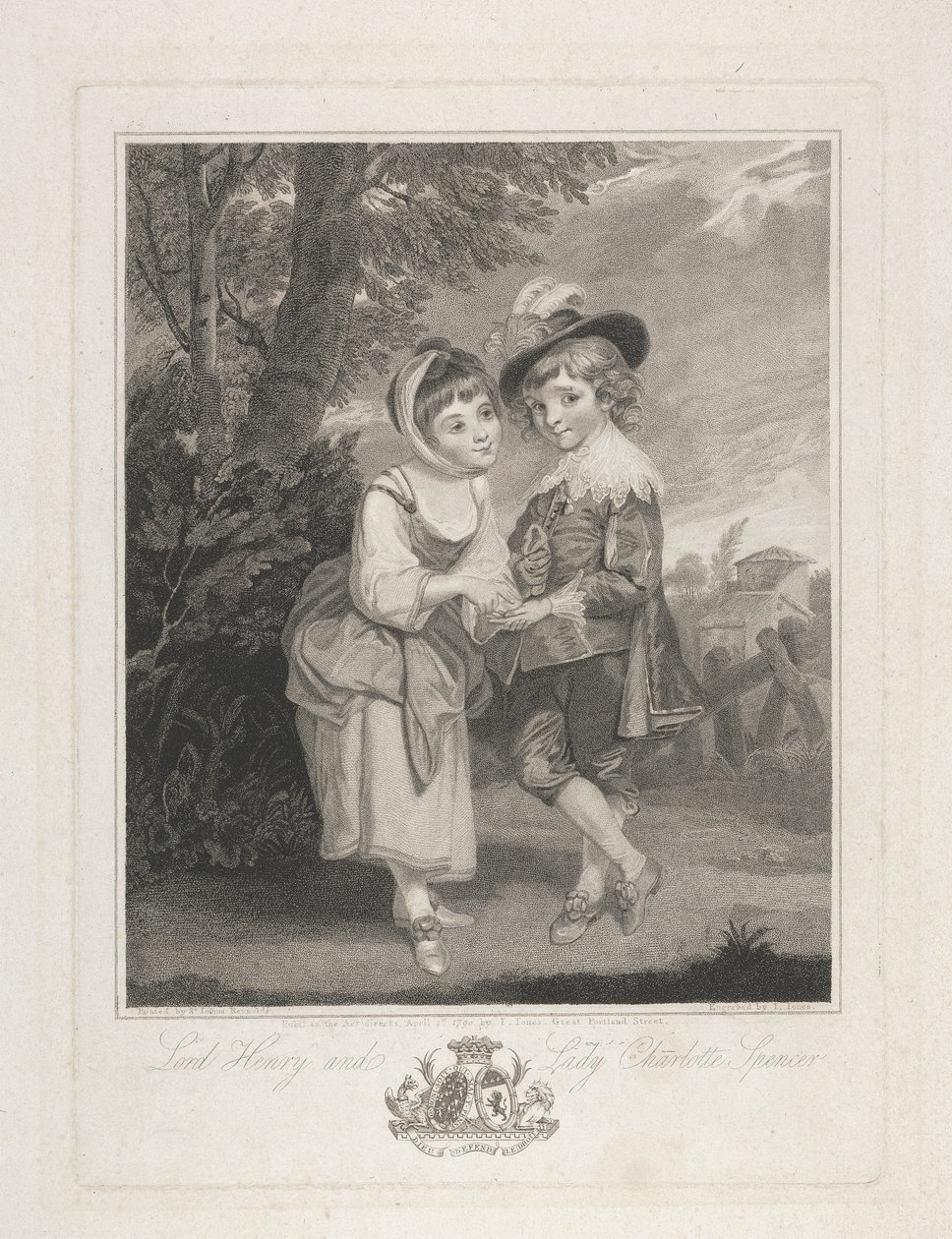 Lord Henry og Lady Charlotte Spencer som "The Young Fortune Tellers" av John Jones