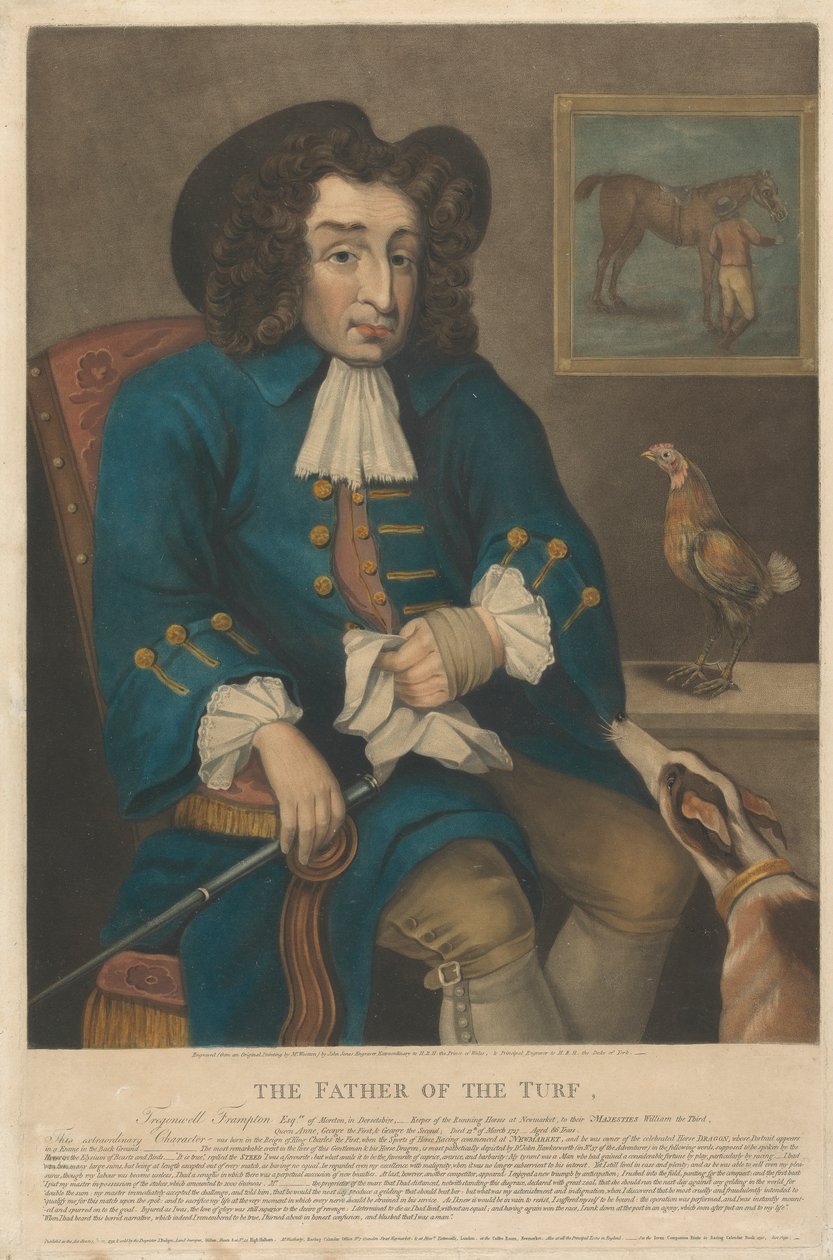 Torvens far. Tregonwell Frampton, Esquire of Moreton i Dorsetshire - Keeper of Running Horses på Newmarket, til deres majesteter William den tredje, dronning Anne, George den første og George den andre. ... av John Jones