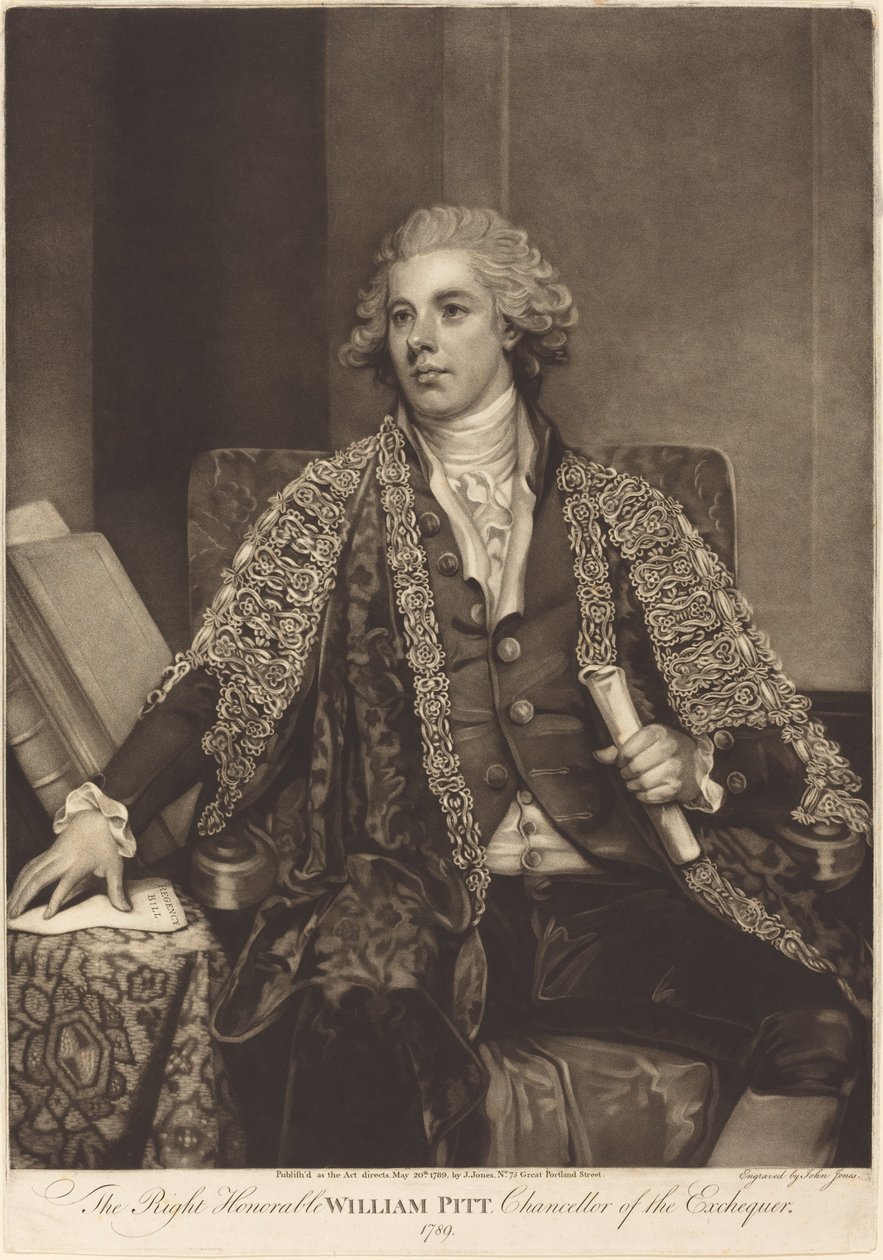 William Pitt av John Jones after George Romney