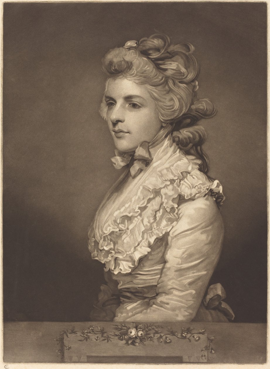 Frøken Kemble i en hvit kjole av John Jones after Sir Joshua Reynolds