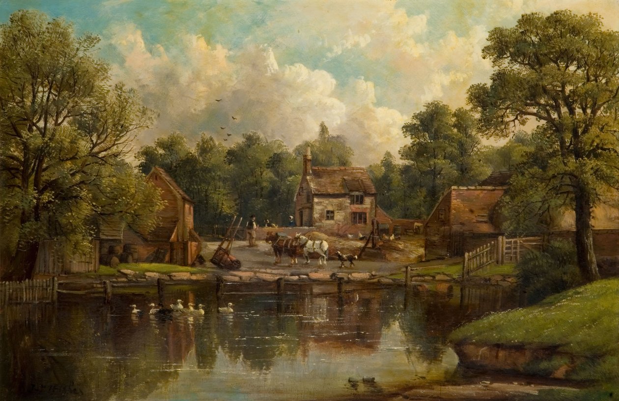 Gård i Wood Lane, Handsworth, 1850-1908. av John Joseph Hughes