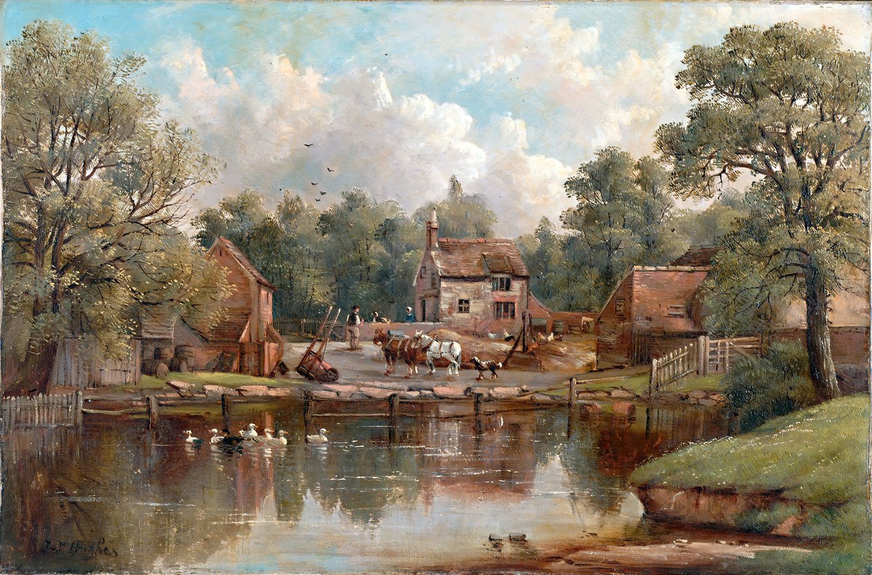 Gård i Wood Lane, Handsworth, 1850-1908. av John Joseph Hughes