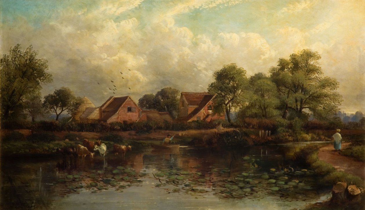 Gård i Wood Lane, Handsworth, 1850-1908. av John Joseph Hughes