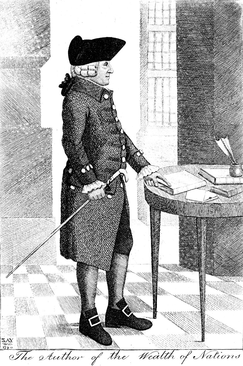Adam Smith 1723-1790, skotsk filosof og økonom, 1790 av John Kay