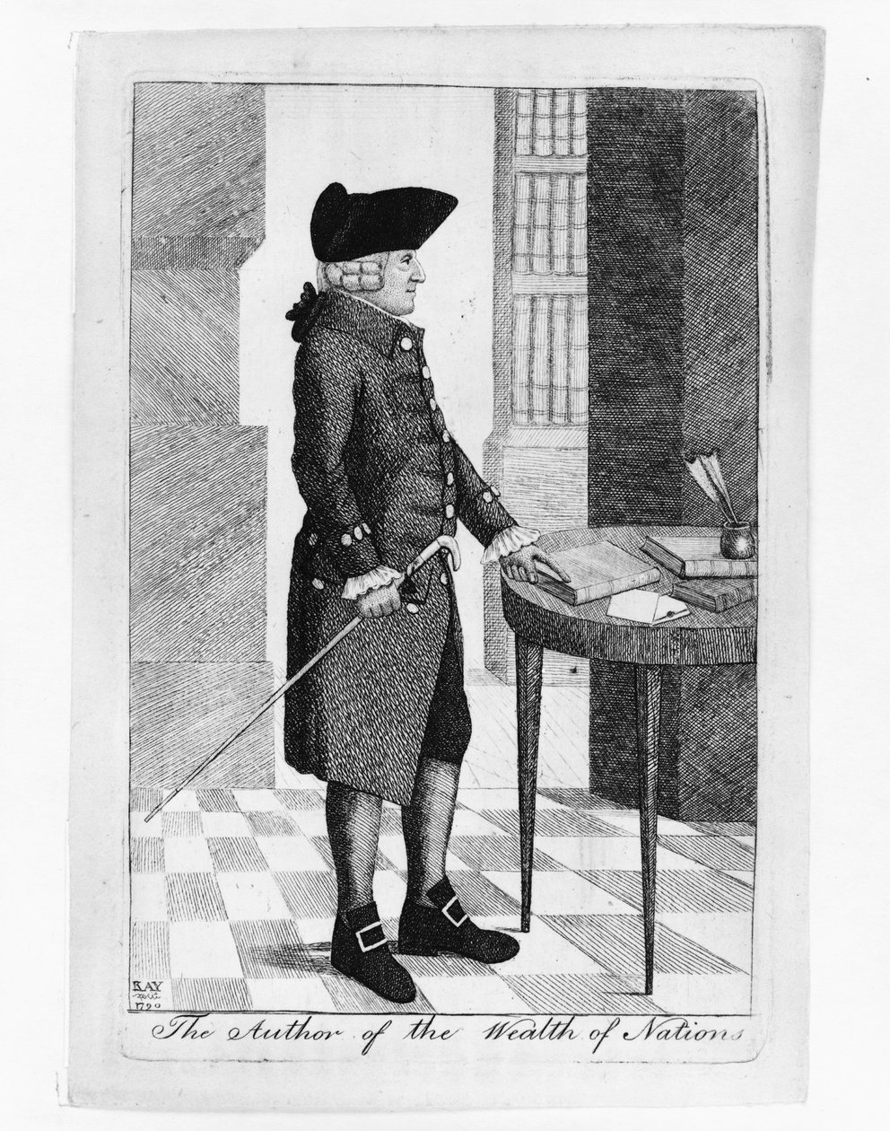 Portrett av Adam Smith 1723-1790 Forfatteren av The Wealth of Nations, 1790 av John Kay