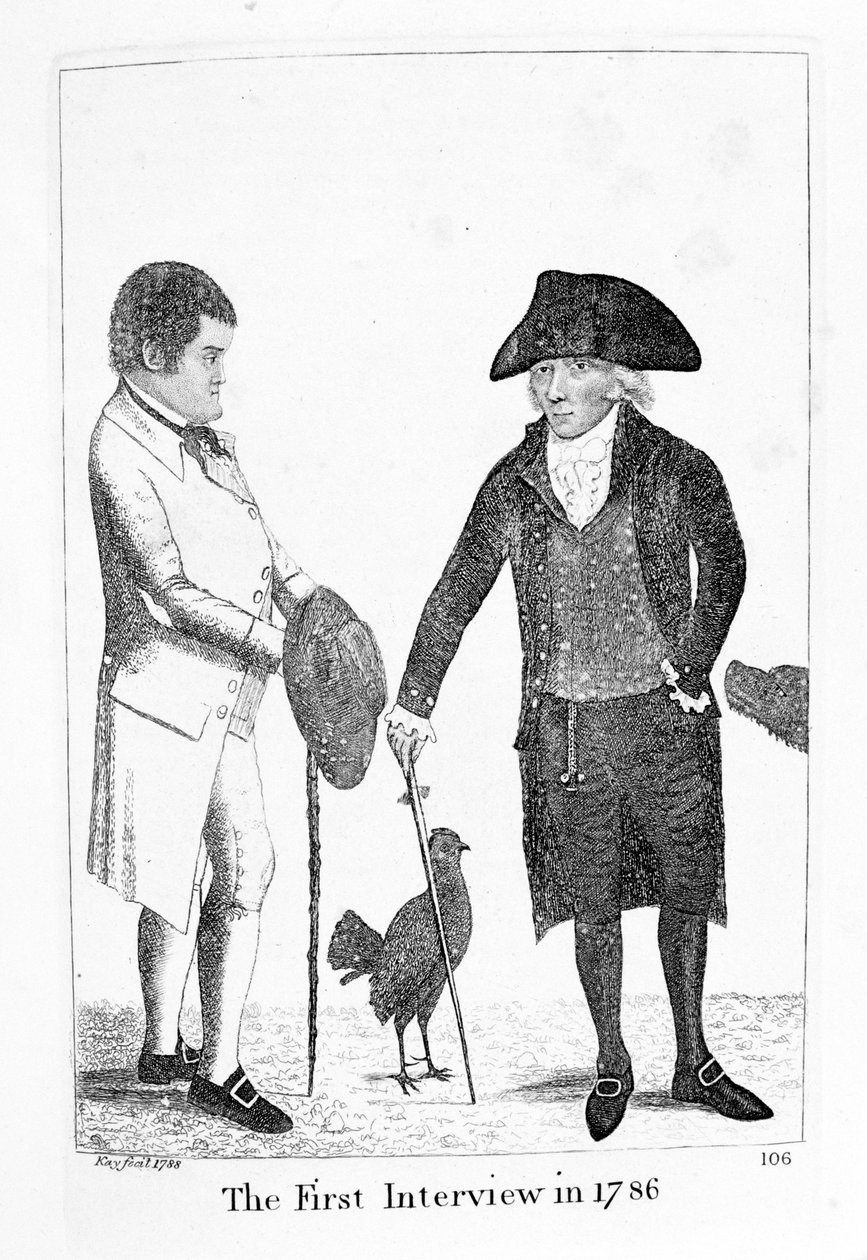 Det første intervjuet i 1786 mellom diakon Brodie og George Smith, 1788 av John Kay