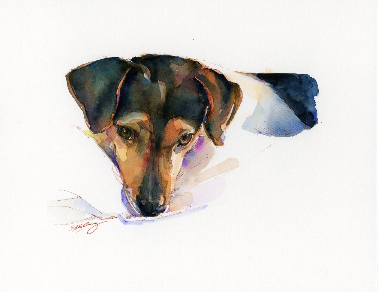 Speiderportrett, 2015, (akvarell) av John Keeling
