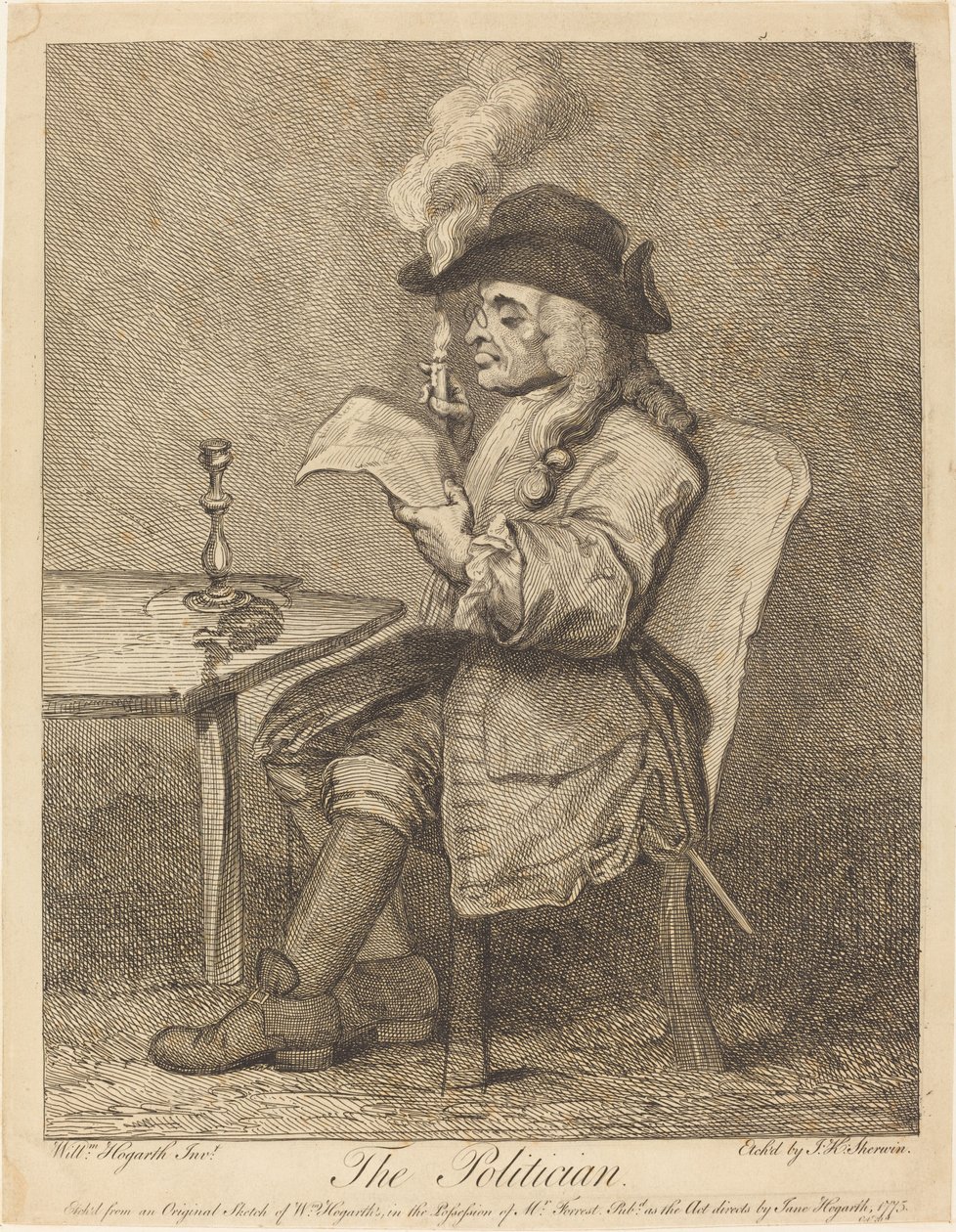 Politiker av John Keyse Sherwin after William Hogarth