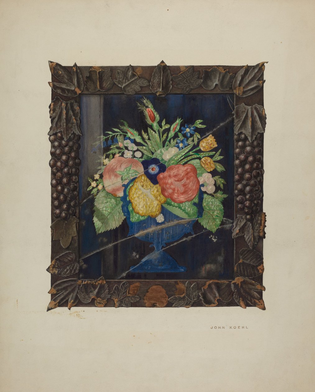 Blikkfolie stilleben og ramme, ca. 1941. av John Koehl