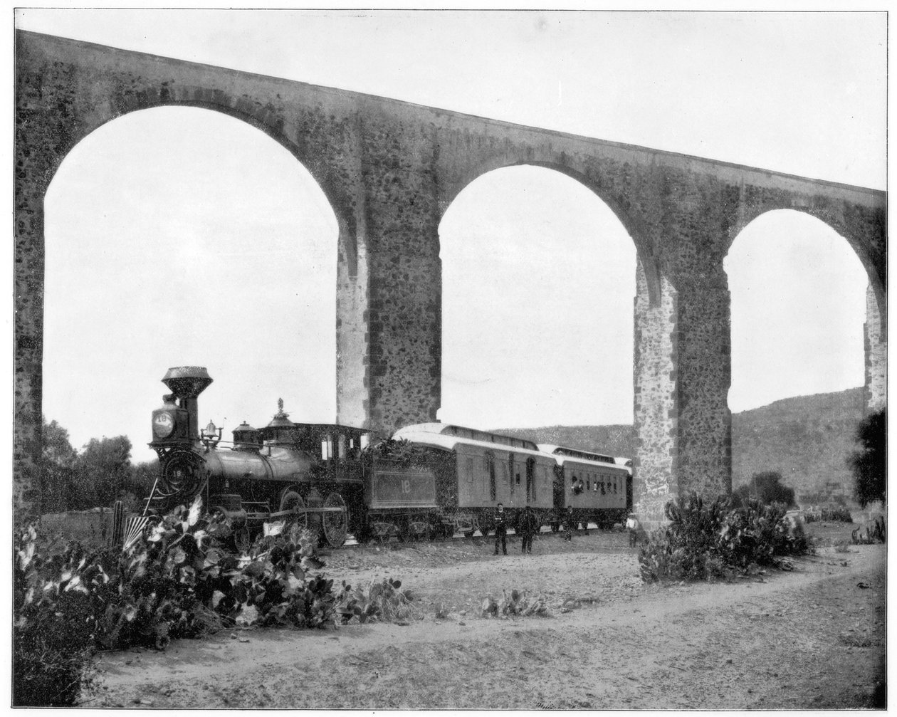 Akvedukt nær Queretaro, Mexico, sent på 1800-tallet av John L. Stoddard