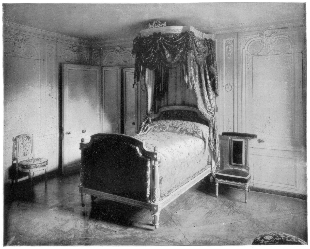 Boudoir av Marie Antoinette, Trianon, Versailles, sent på 1800-tallet. av John L. Stoddard