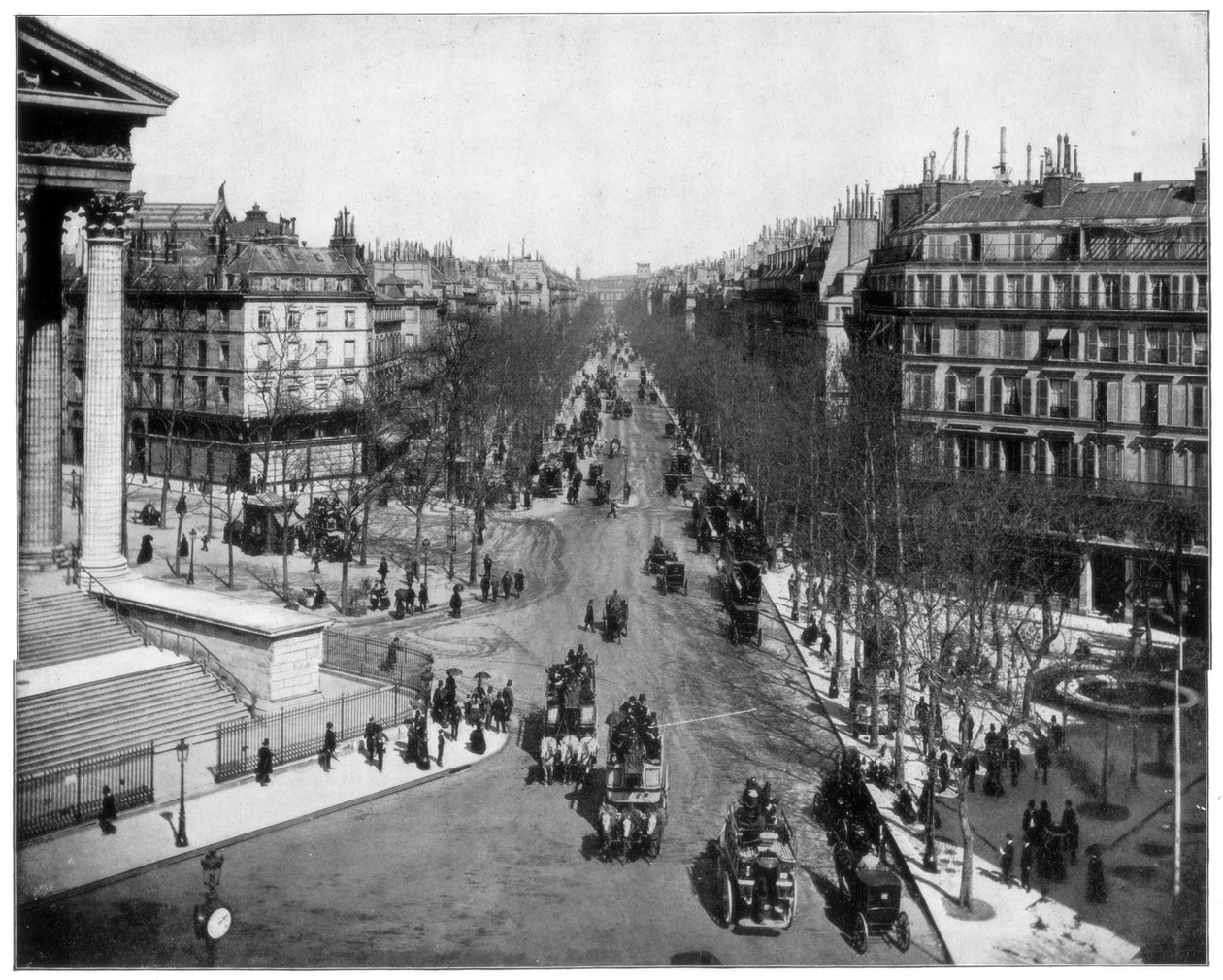 Boulevard de la Madeleine, Paris, sent på 1800-tallet av John L. Stoddard