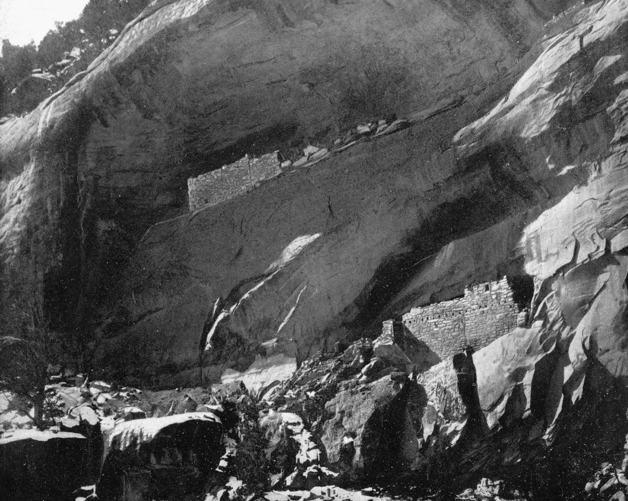 Cliff Dwellings, Mancos Canyon, Arizona, USA, 1893. av John L. Stoddard