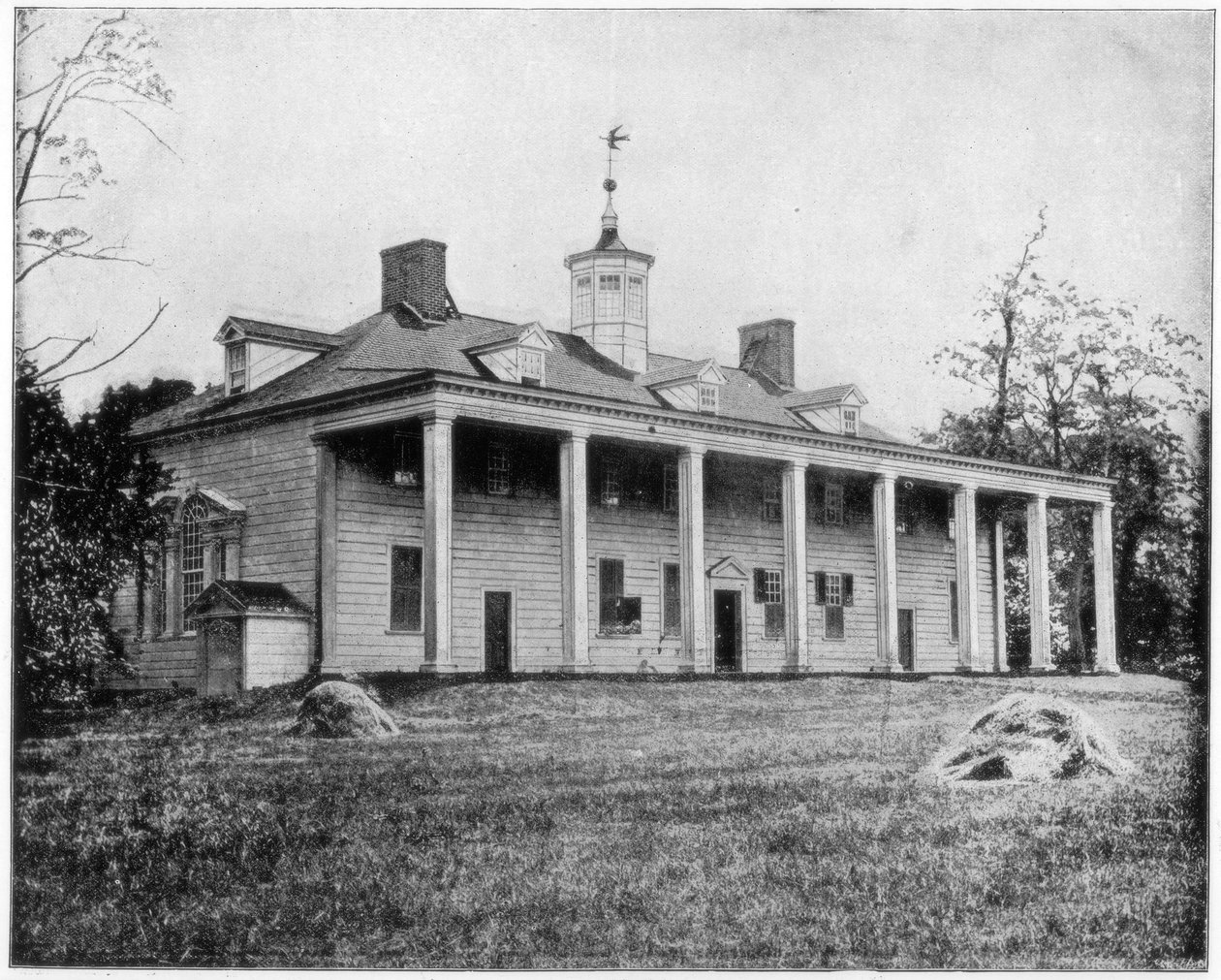 George Washingtons hjem, Mount Vernon, Virginia, sent på 1800-tallet av John L. Stoddard
