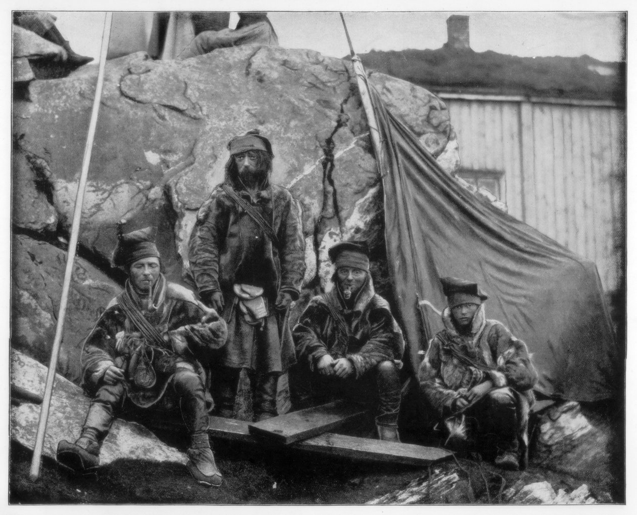 Gruppe av lapper, Norge, slutten av 1800-tallet av John L. Stoddard