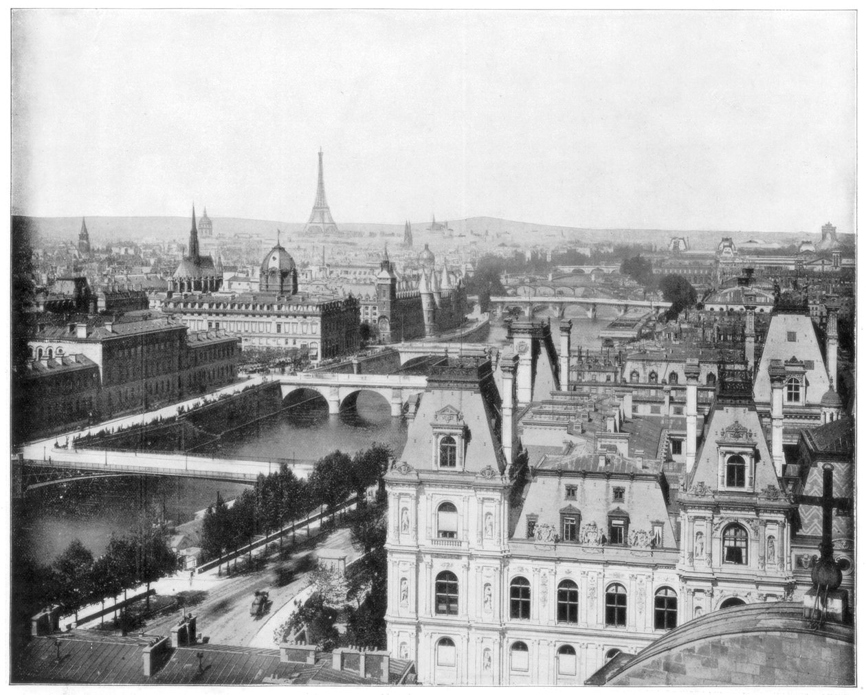 Panorama over Paris, Frankrike, sent på 1800-tallet. av John L. Stoddard