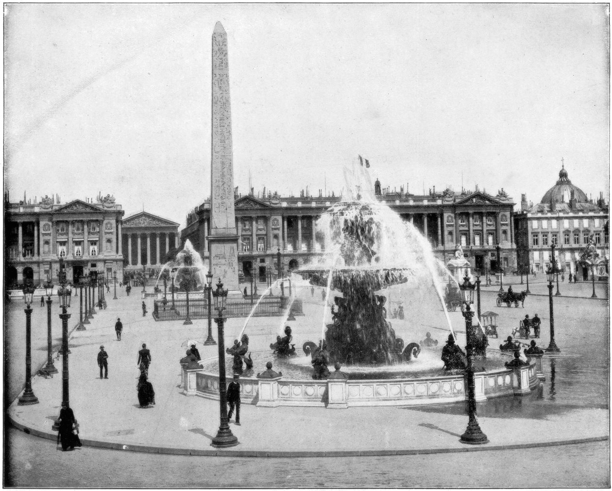 Place de la Concorde, Paris, sent på 1800-tallet av John L. Stoddard
