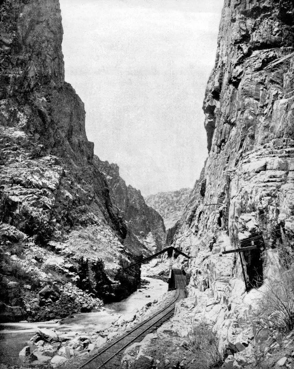 Royal Gorge, Colorado, USA, 1893. av John L. Stoddard