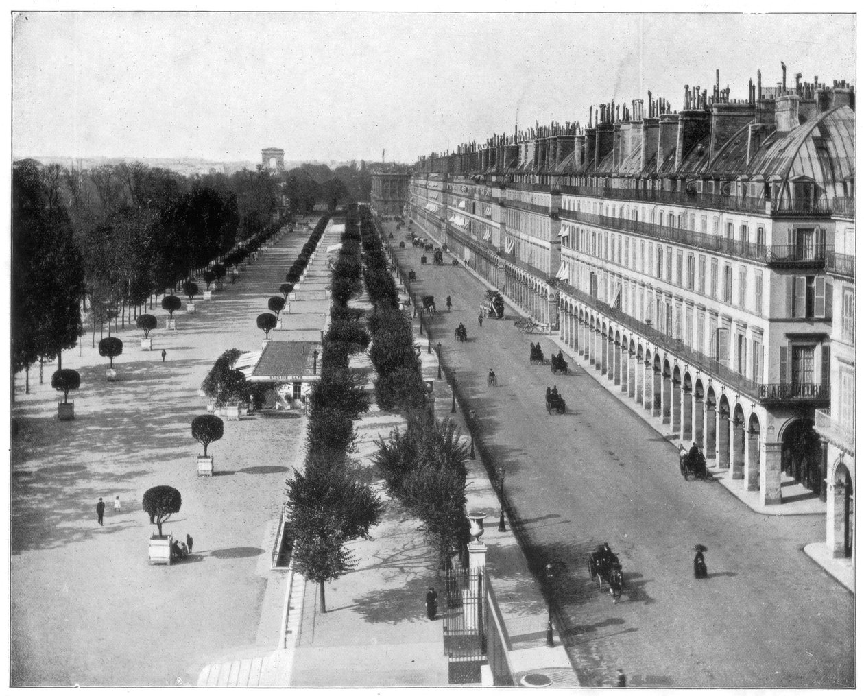 Rue de Rivoli, Paris, sent på 1800-tallet av John L. Stoddard