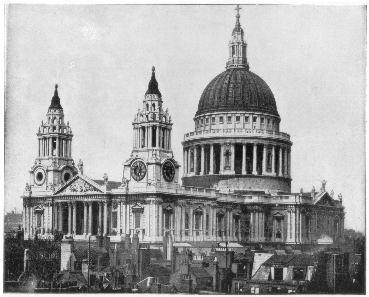 St Pauls Cathedral, London, sent på 1800-tallet. av John L. Stoddard