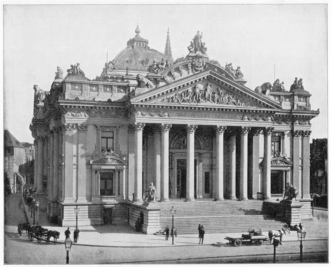 The Bourse, Brussel, slutten av 1800-tallet av John L. Stoddard