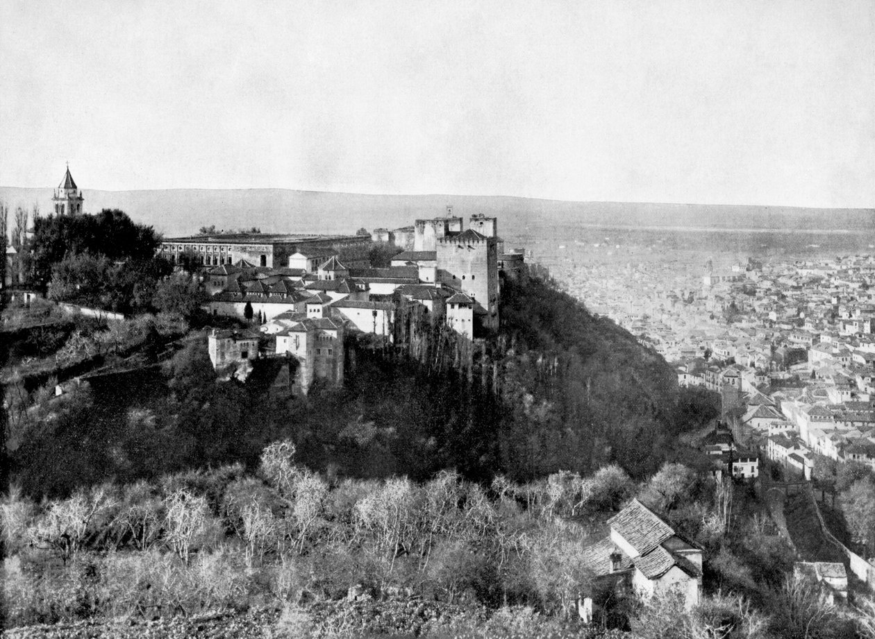 Utsikt over Alhambra, Granada, Spania, 1893. av John L. Stoddard