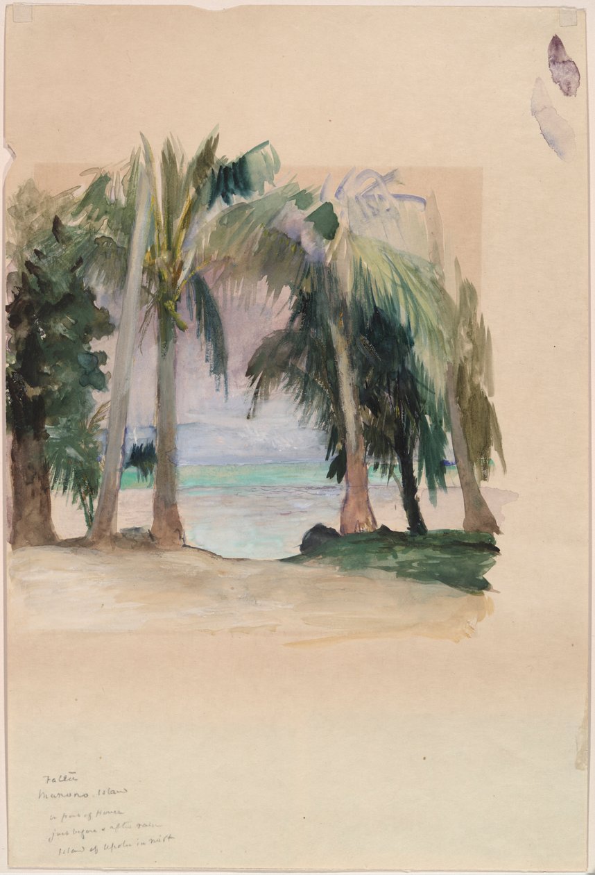 Palmer ved havet av John La Farge