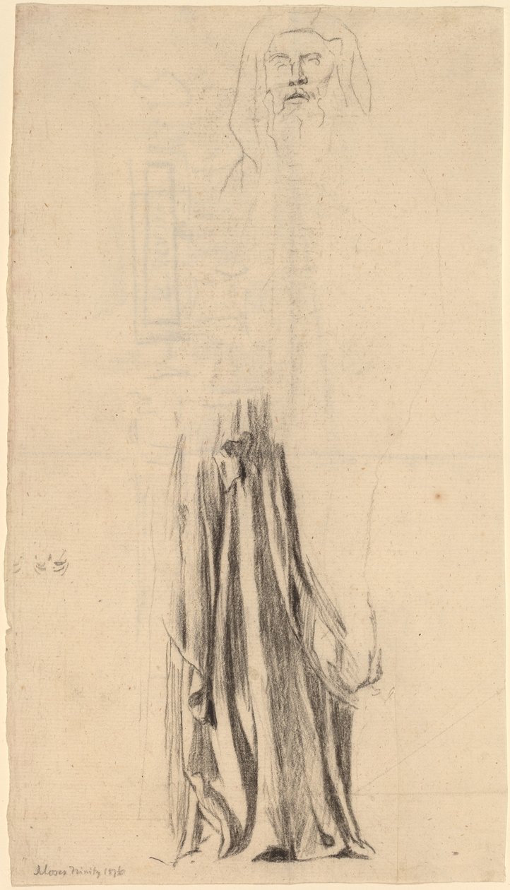 Studie for Moses - Trinity Church, Boston av John La Farge