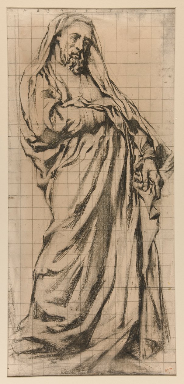 Studie for Trinity Church: Jeremiah av John La Farge