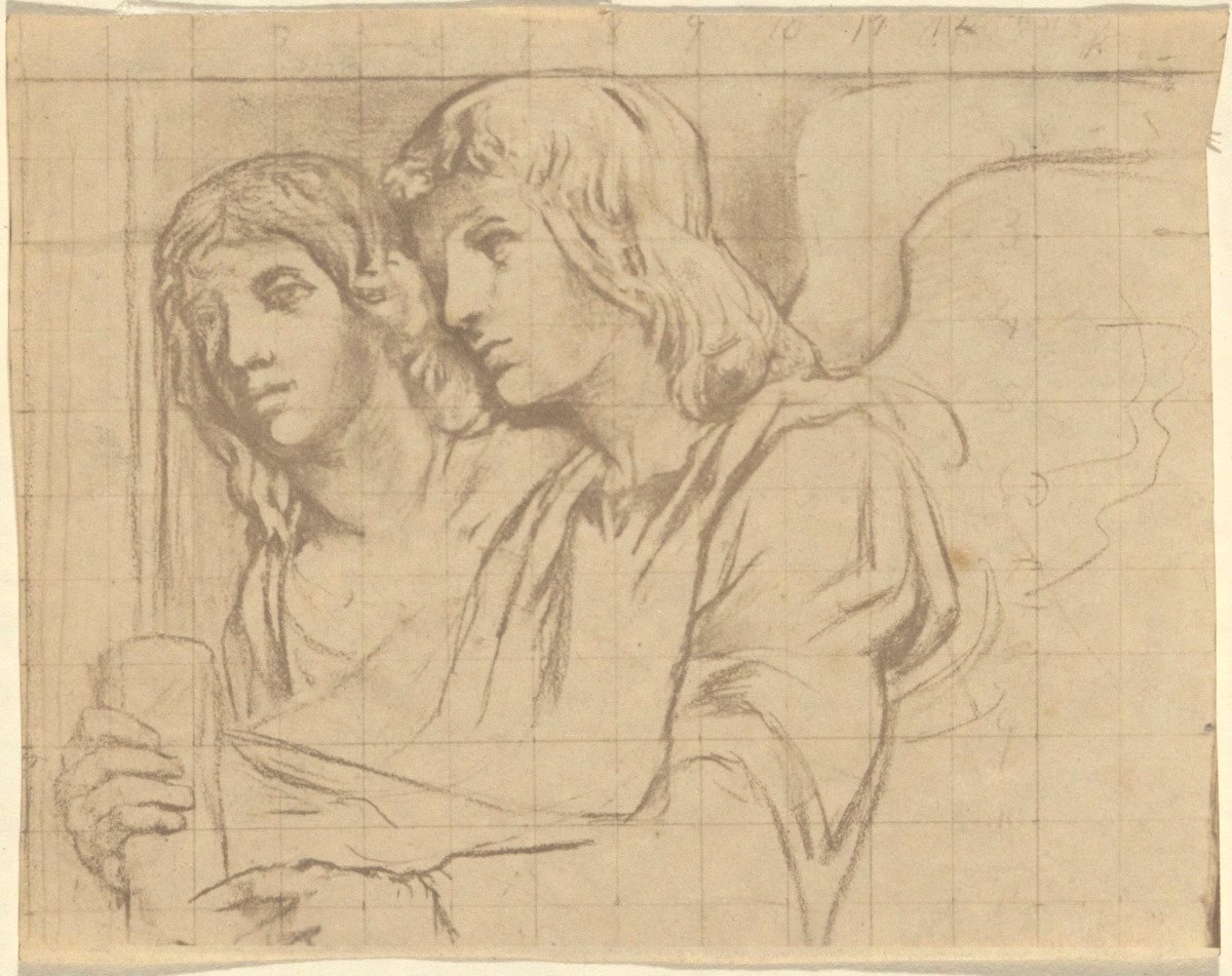 Two Angels for Trinity Church, Boston av John La Farge