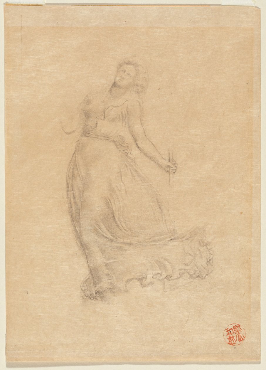Allegorisk kvinnefigur av John La Farge or Lafarge