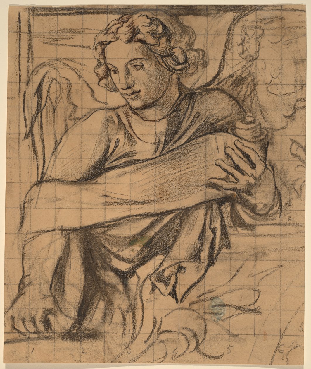 Engel - Veggmaleri fra Trinity Church av John La Farge or Lafarge