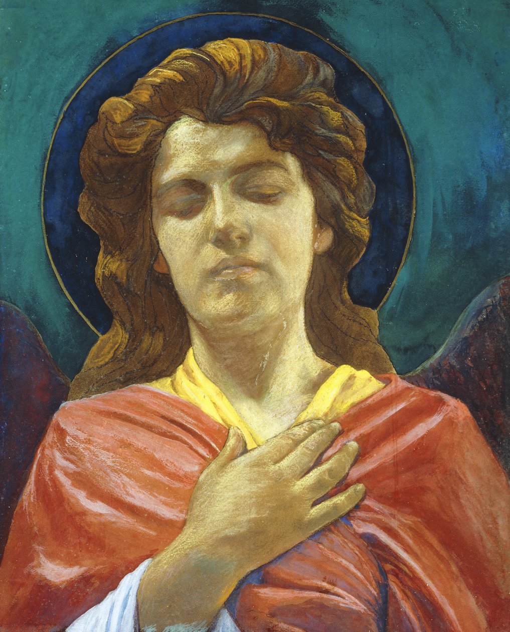 Hodet til en engel, av John La Farge or Lafarge