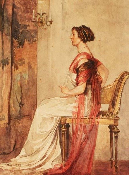 Sittende kvinne av John La Farge or Lafarge