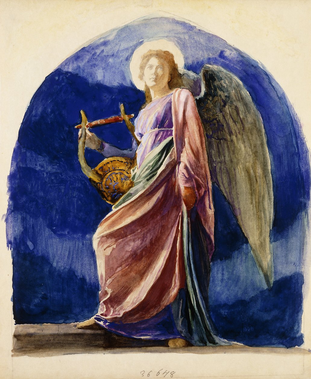 Harpisten, 1897 av John La Farge or Lafarge