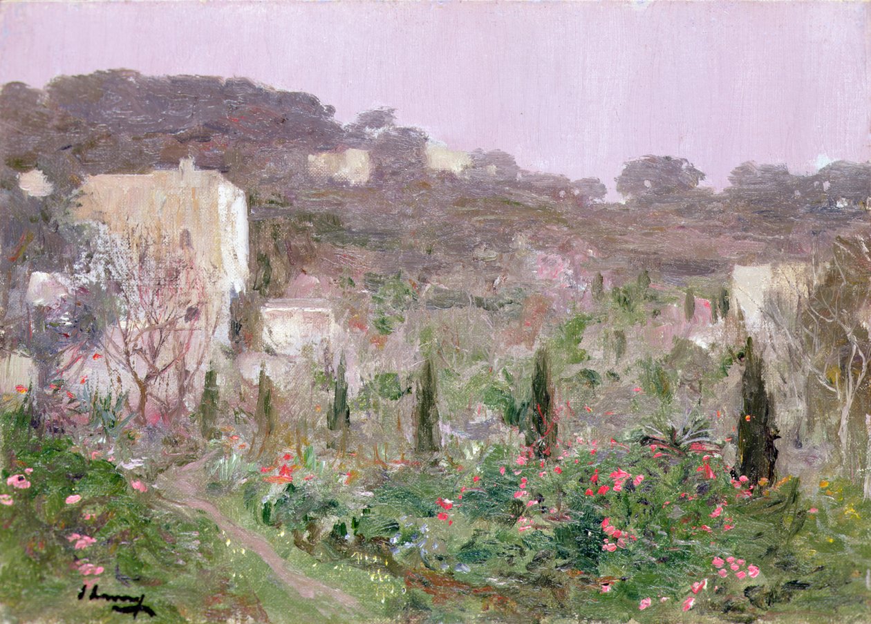 En hage i Sør-Frankrike (olje på lerret) av John Lavery