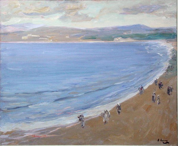 Beach, Tanger (olje på lerret) av John Lavery