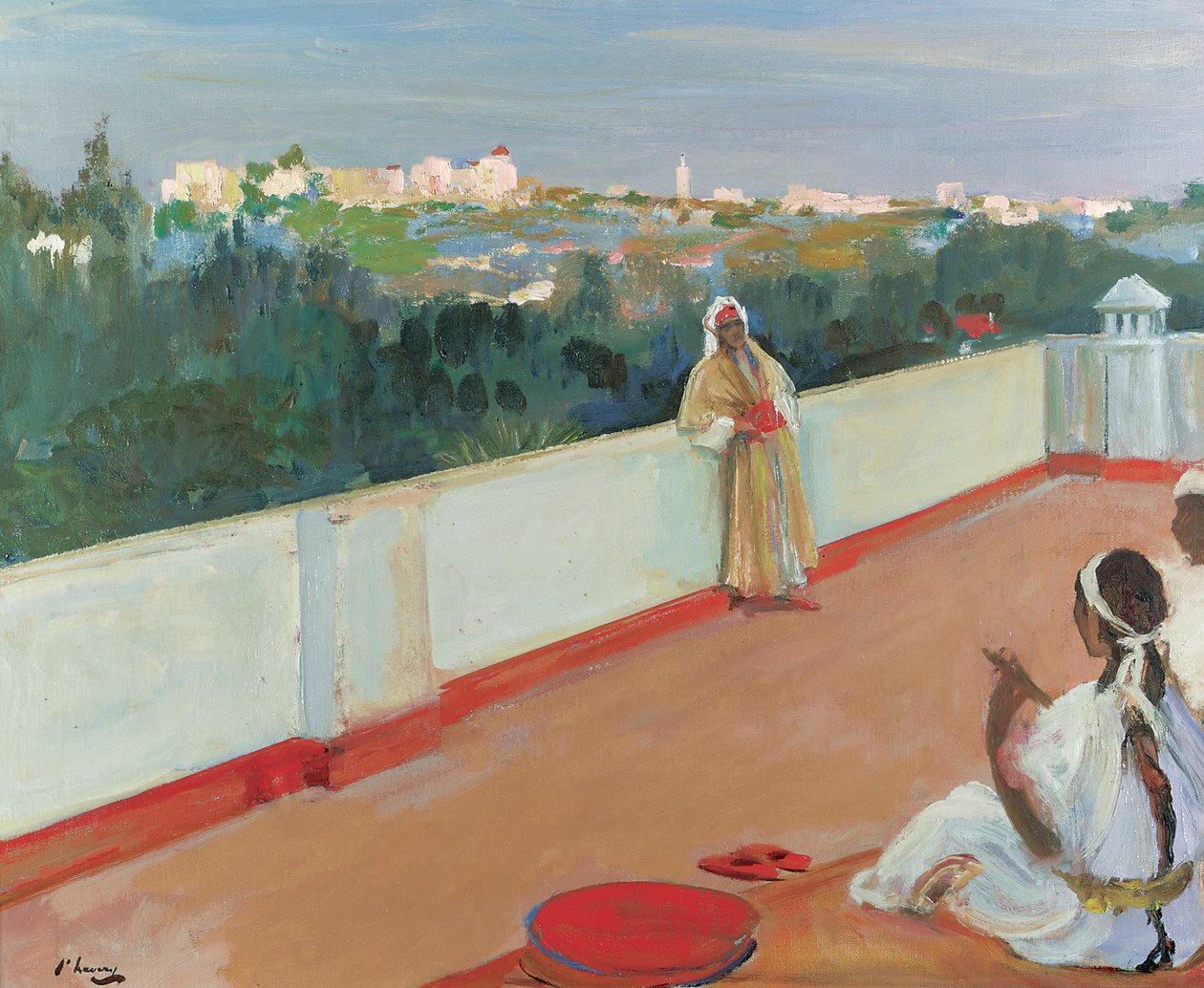 Evening on the House Top, Tangier (olje på lerret) av John Lavery