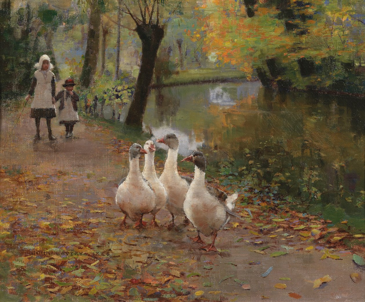 Gåsejenter, 1885 av John Lavery