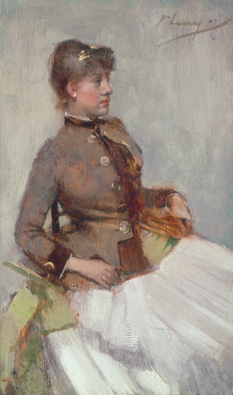 Portrett av en sittende dame, 1887 av John Lavery
